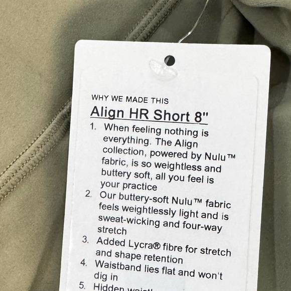 Lululemon Align NWT Womens HR 8” Short - Picture 8 of 12
